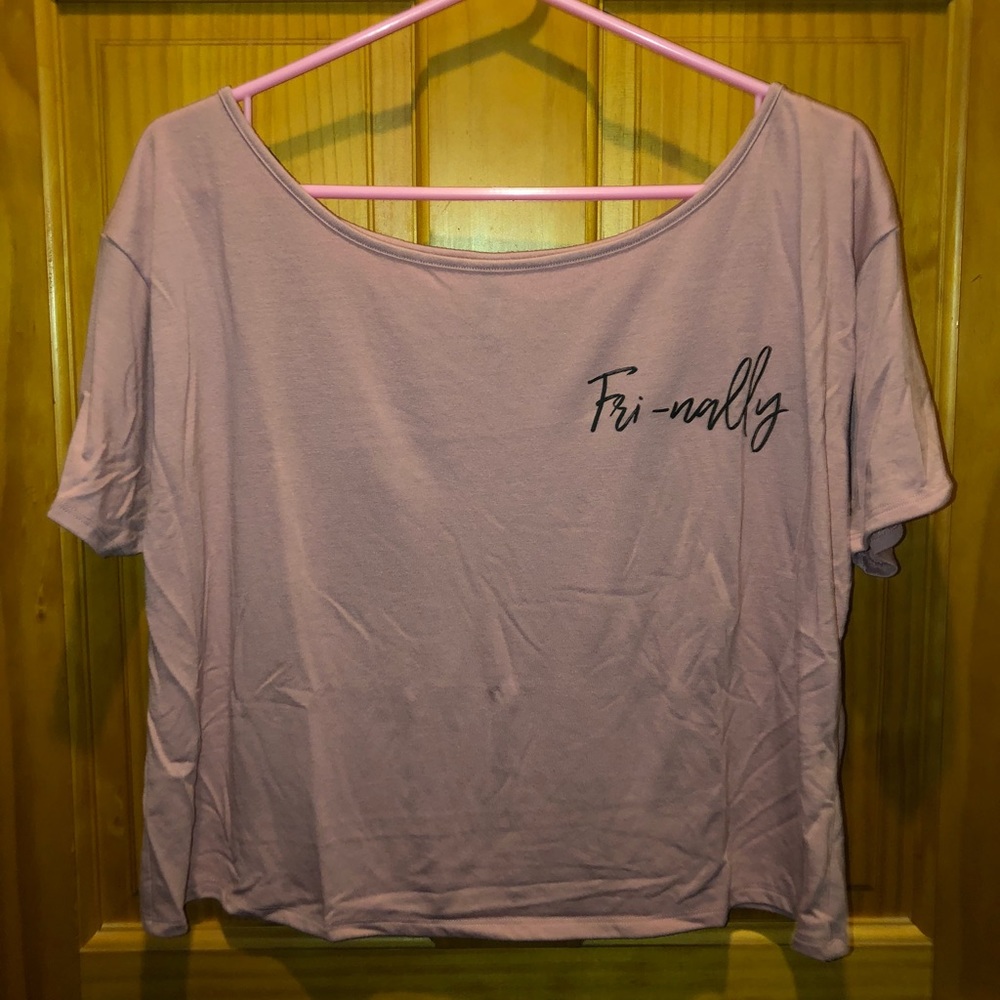 Fri-Nally pink crop top